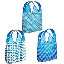 O-WITZ Reusable Shopping Bags, Ripstop, Folds Into Pouch, 3 Pack, Classi... - $14.99