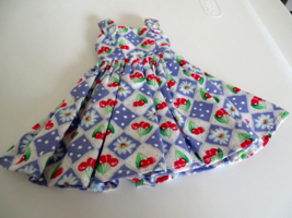 Modern Tagged Mary Hoyer Halter Top Dress Cherries Print for 13&quot;-14&quot; Doll - £25.95 GBP