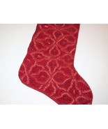 Kim Seybert Beaded Holiday Red Christmas stocking NEW - £51.72 GBP