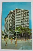 VINTAGE HAWAII HOTEL ADVERTISING POSTCARD STAMPED AND DATED USA AIR MAIL... - £9.38 GBP
