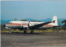 Postcard Airplane Douglas DC-4 SADELCA Colombia - £3.94 GBP