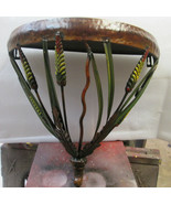 Wall Shelf Metal~Wheat feather Design~Brown~15&quot; High, 15.25&quot; Wide, 8&quot; Deep - £31.50 GBP