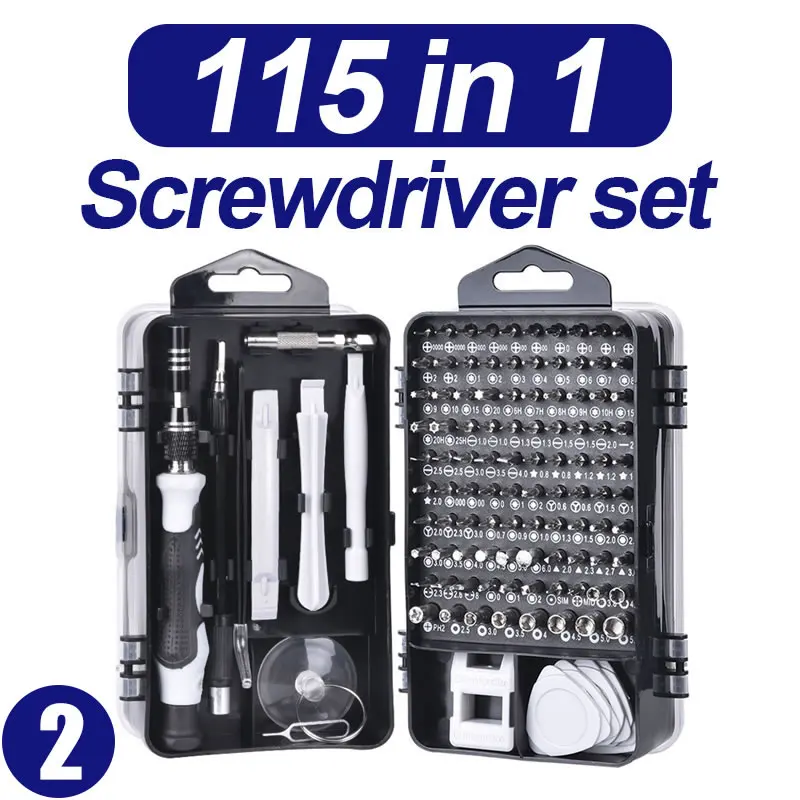 Multifunction Screwdriver Set 115 135 in 1 Professional Hex Torx PH2 Tip... - $283.85