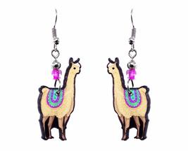 Llama Farm Animal Graphic Dangle Earrings - Womens Fashion Handmade Jewelry Wild - £13.75 GBP