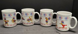 Vons Sam The Olympic Eagle Gymnastics Coffee Mugs 1982-1984 SET OF 4 DIFFERENT - £45.89 GBP