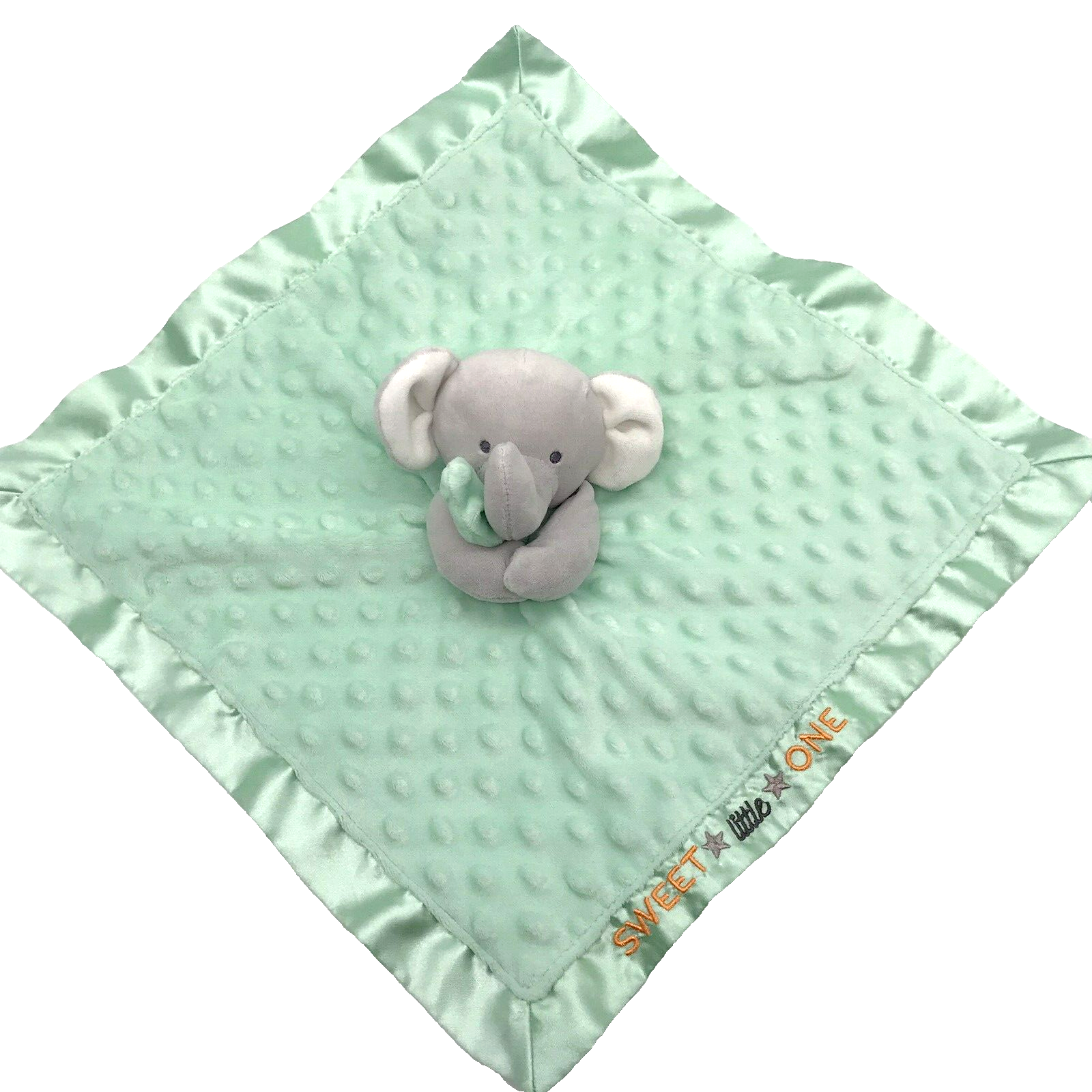 Primary image for Carter's Lovey Elephant Security Blanket Sweet Little One Minky Satin Trim