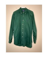 1990s Ralph Lauren Blake Spruce Forest Green Christmas Old Money Oxford ... - $28.00