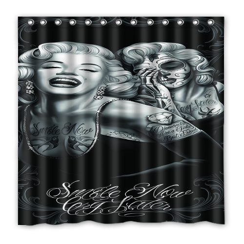Marilyn Monroe Custom Waterproof Polyester Shower Curtain 4 Size Item image 13