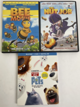 Lot of 3 Dreamworks DVD Movies Bee Movie, The Secret Lives of Pets, The Nut Job - £11.72 GBP