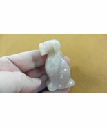 Y-DOG-AI-714 Pink Quartz FOX WIRE AIREDALE Terrier dog GEMSTONE figurine... - $24.05 CAD