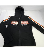 Harley Davidson Cropped Zip Up Hoodie Women&#39;s Size Small Motorcycle Jacket - $24.99