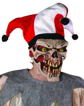 Zagone Die Laughing Mask,  Evil Skull Clown Jester with Hat - £99.73 GBP