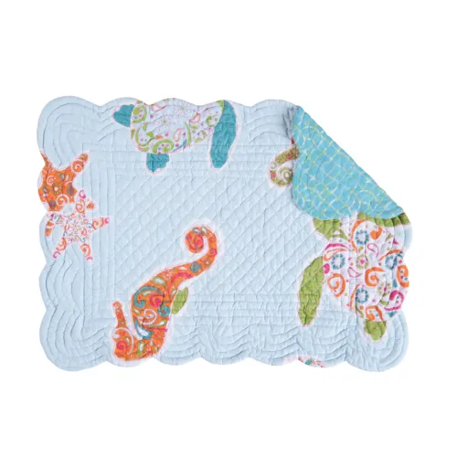 New St Kitts Quilted Single Placemat 13 X 19 C&amp;F Home - £21.91 GBP