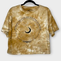 CHEMISTRY celestial moon constellation tie dye cropped t shirt size XL - £15.22 GBP