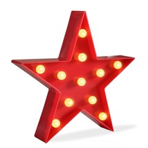 Marquee Light Star Shaped Led Plastic Sign-Lighted Marquee Star Sign Wall Dcor B - £24.17 GBP