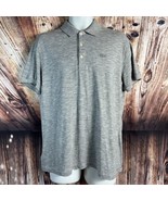 Lacoste SLIM FIT Polo Mens Size 6 US X Large Grey Croc Short Sleeve Butt... - £22.50 GBP