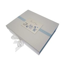 White Cotton Cards Baby&#39;s First Years Large Keepsake Box (Blue Toys)  - $728.63 MXN