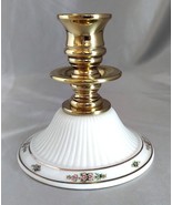 COOPER CRAFT Brass and Ceramic Floral Candlestick Holder (3.75&quot; tall) - $11.66