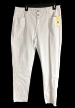 REBA Tanya white stretch denim skinny ankle 5-pocket jeans size 16 NWT $68 - $27.00