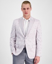 Alfani Evening Jacket Men&#39;s 36S Pink Slim-Fit Floral Peak Lapels Dinner ... - $44.99