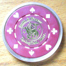 (1) Smith &amp; Wesson Poker Chip Golf Ball Marker - Red - £6.25 GBP