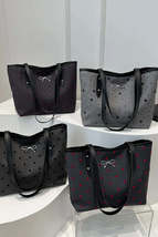 Bow Trim Polyester Tote Bag - $23.25