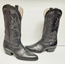 Stagecoach Bookmakers Handcrafted Western Cowboy Boots Leather Mexico Black 8 D - £63.09 GBP