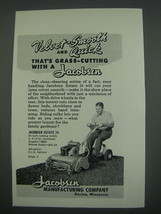 1949 Jacobsen Estate 24 Mower Ad - Velvet-smooth and quick that&#39;s grass-... - £14.27 GBP