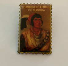 Seminole Tribe Of Florida Postage Stamp Pin - £15.72 GBP