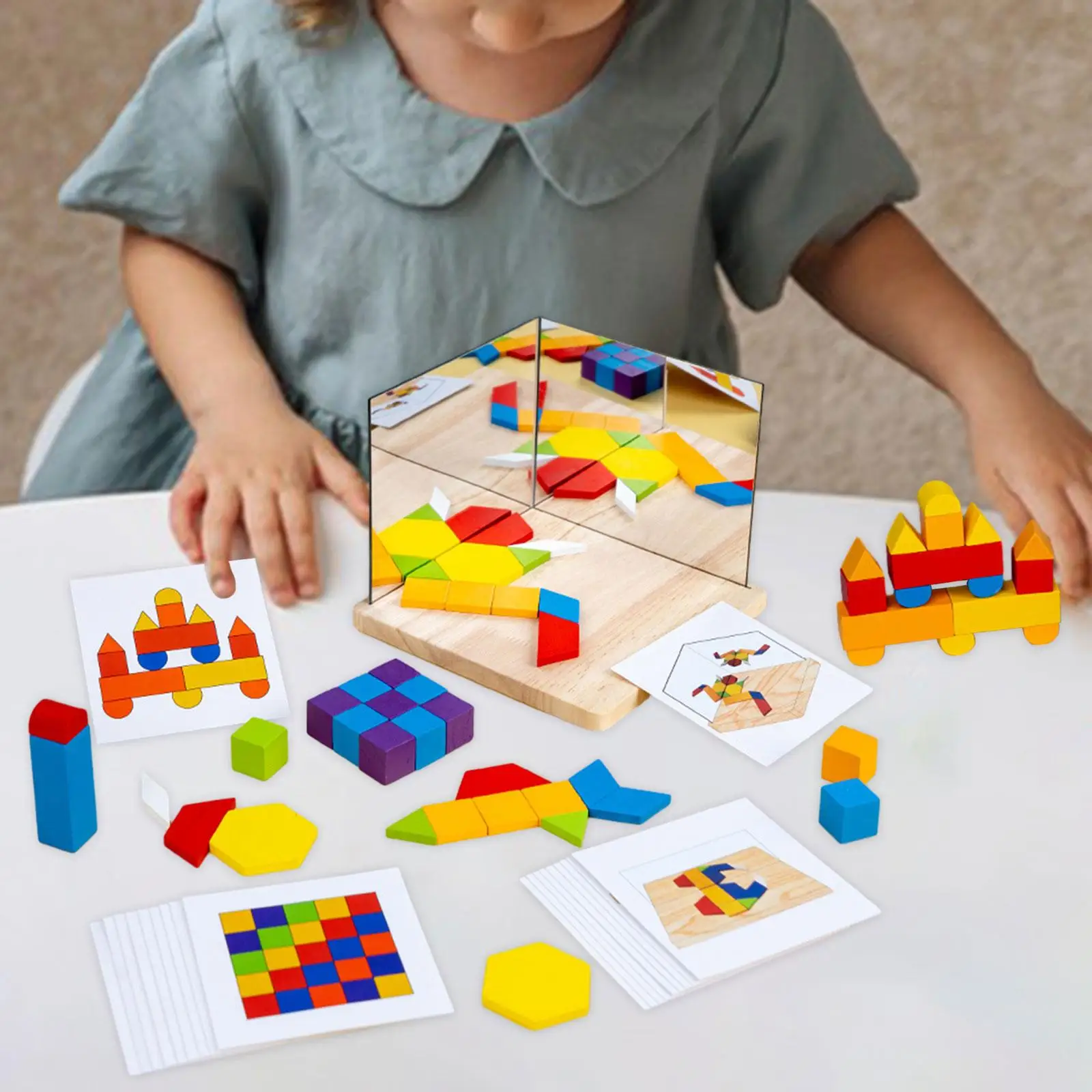 Mirror Imaging Puzzle Games Spatial Thinking Brain Development Space Imagination - £23.74 GBP