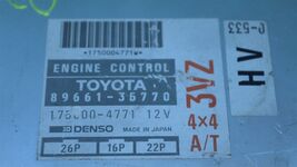 Toyota 4Runner 4x4 ATX ECM ECU PCM Engine Control Module 89661-35770 3VZ image 2
