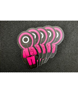 Squid Worker Circle Mask Vinyl Sticker Decal 5 Pack iPhone Case Bottle Game - £3.70 GBP