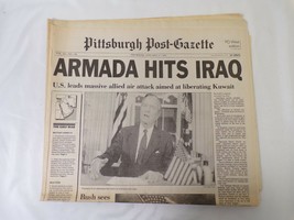 ORIGINAL Pgh Post Gazette Newspaper January 17 1991 Operation Desert Storm - $79.19