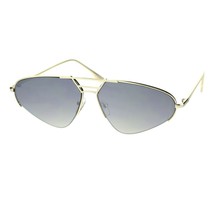 Womens Retro Fashion Sunglasses Half Rim Triangular Metal Frame UV 400 - £9.58 GBP