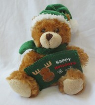 Plushland Teddy Bear  Christmas 2011 Happy Holidays Huggable Loveable Fun - $10.00