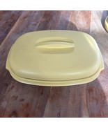 VINTAGE TUPPERWARE HARVEST GOLD MICROWAVE STEAMER 6 CUPS 1.4 L1275-4 , 1... - $11.30