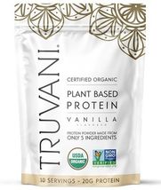 8/26 Truvani Vegan Pea Protein Powder | Vanilla | 20g Organic Plant Base... - $24.74