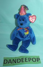Ty Beanie Babies Happy Birthday Bear Stuffed Animal Toy With Tag - £11.86 GBP