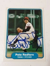 Pete Redfern Minnesota Twins 1982 Fleer Autograph Card #559 READ DESCRIPTION - £3.88 GBP