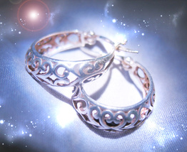 Haunted Free W $49 Or More Repair Heal Love Magick 925 Hoops Witch Cassia4 - £0.00 GBP