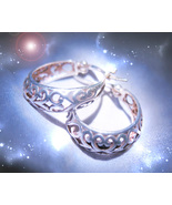 Haunted FREE W $49 OR MORE  REPAIR HEAL LOVE MAGICK 925 HOOPS WITCH Cass... - $0.00