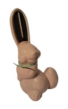 Vintage Pink Ceramic Bunny Rabbit Thermometer Figurine Nursery Easter - £15.72 GBP