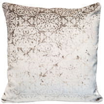 Artemis Taupe Velvet Throw Pillow 18x18 - £41.88 GBP