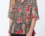 Multiples Print Peplum Top Size S - $49.50