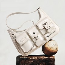 Brand design chain Women Underarm Bag Multiple pockets Ladies Shoulder m... - £39.79 GBP