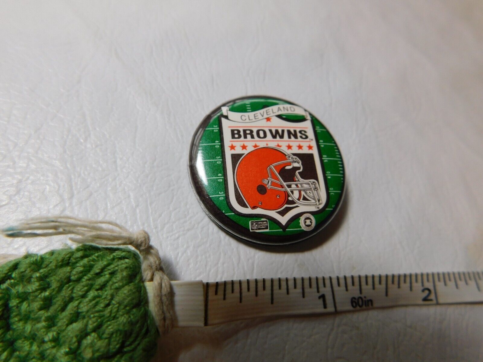 Cleveland Browns pinback pin button Field helmet licensed vintage Wincraft 1980s - $46.52