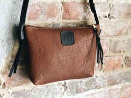 Milestone Genuine Leather Purse Bag Crossbody The Mocha - £35.19 GBP