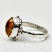 925 Sterling Silver Citrine Sz 2-14 Gold/Rose Gold Plated Ring Women RSV-1140 - £20.15 GBP+