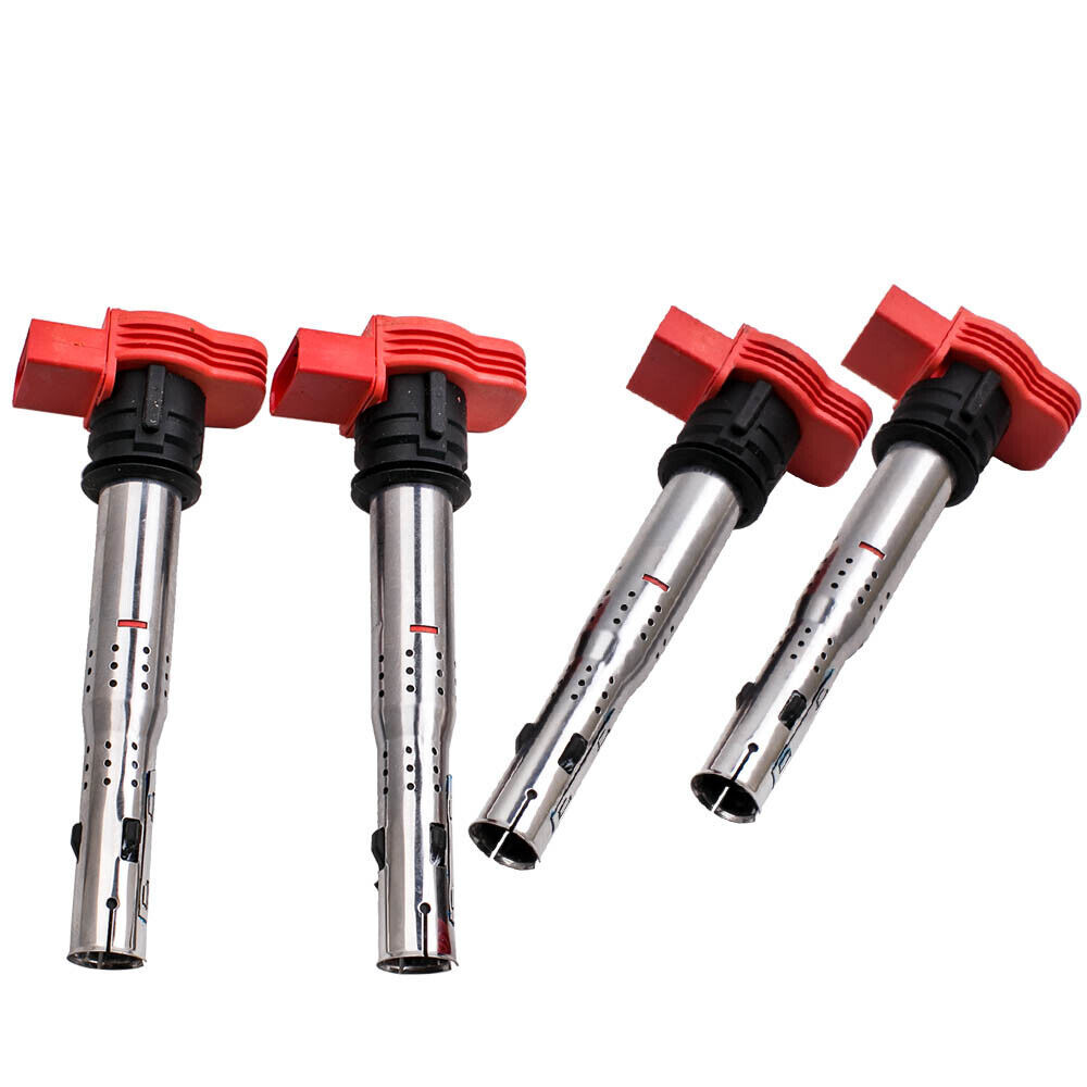 Ignition on plug Coil x4 For Volkswagen Touareg For Audi TT MKII A3 A4 A5 3.2 V6