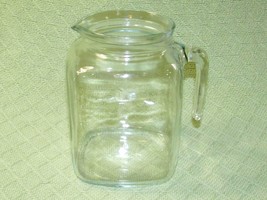 Vintage Bormioli Rocco Glass Jug Pitcher Made In Italy Water Juice Clear Square - £21.58 GBP